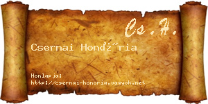 Csernai Honória névjegykártya